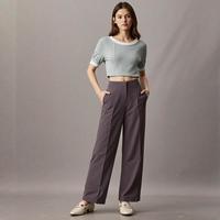 限尺码：Massimo Dutti 女式简约纯色时尚休闲百搭舒适休闲直筒长裤