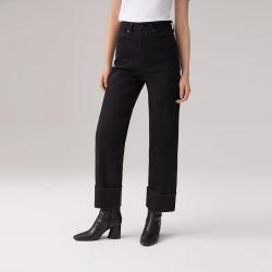 Levi's 李维斯冬暖系列女HighLoose翻边直筒牛仔裤