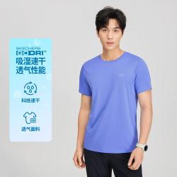 斯凯奇 春夏短袖t恤衫男跑步服运动t恤男快干衣