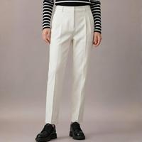Massimo Dutti 女士时尚潮流纯色简约日常通勤百搭休闲长裤含羊毛