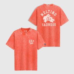 Gap 25夏季款男女装重磅纯棉logo水洗短袖T恤727988