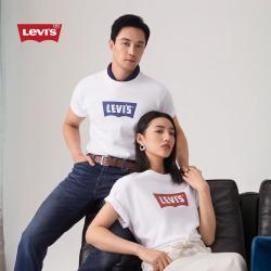 Levi's 李维斯男士宽松LOGO印花针织休闲短袖T恤001AM