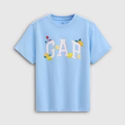 Gap 女童2026春季款水果印花logo宽松短袖T恤儿童装上衣861977