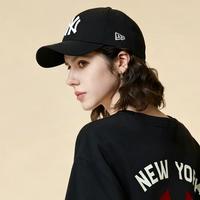 NEW ERA MLB刺绣大标玫瑰硬顶NY弯檐棒球帽女款940帽子潮