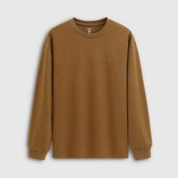Gap 男女装春夏季款胶印logo纯棉宽松圆领长袖T恤上衣788460