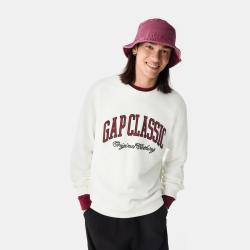 Gap 男女装春款法式圈织软贴布绣logo卫衣休闲上衣721298
