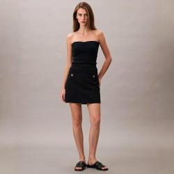 Massimo Dutti 金属高腰A字短裙显瘦百搭后拉链半身裙