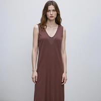 限尺码:Massimo Dutti 时尚气质V领镰刀式开口收腰无袖连衣裙