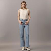 Massimo Dutti 女式温柔简约舒适松弛感无袖背心衬衫