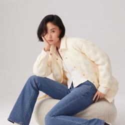 Levi's 李维斯冬季女士宽松薄款翻领韩系羽绒服