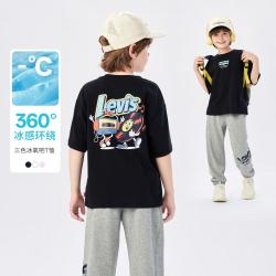 Levi's 26夏新男女童短袖T恤薄款透气中大童李维斯儿童T恤