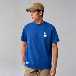 NEW ERA 夏季MLB水绘系列NY/LA印花圆领短袖T恤男女潮