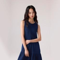 Levi's 李维斯26年春夏新款女士复古气质无袖牛仔收腰蛋糕连衣裙