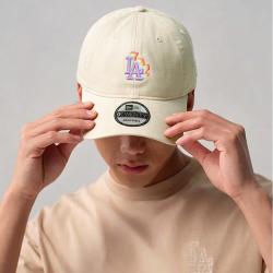 NEW ERA MLB刺绣中标彩虹系列弯檐棒球帽男女款920帽子