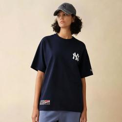 NEW ERA NY贴布标短袖T恤男女情侣MLB宽松百搭t恤潮