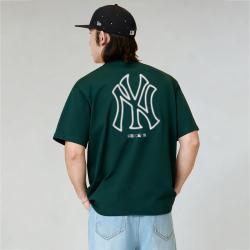 NEW ERA MLB圆领NY印花短袖T恤情侣同款宽松休闲t恤潮