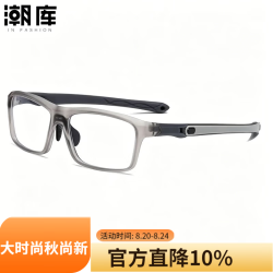 潮库 81282 TR运动镜框 透灰 0-800度 套镜
