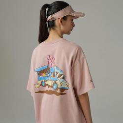 NEW ERA MLB系列LA印花短袖T恤男女宽松百搭休闲潮