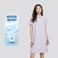 斯凯奇 凉感连衣裙女运动裙女POLO裙女夏季