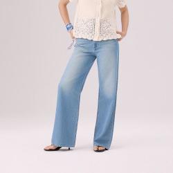 Levi's 李维斯冰酷系列新款女士凉感防晒阔腿牛仔裤