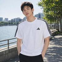 adidas 夏季透气健身训练跑步休闲运动日常男子短袖T恤