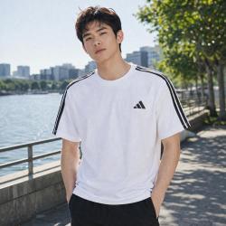 adidas 夏季透气健身训练跑步休闲运动日常男子短袖T恤