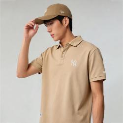 NEW ERA MLB字母刺绣短袖polo衫男女情侣款休闲百搭26新款