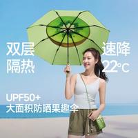 蕉下 双层隔热伞黑胶防晒伞女防紫外线遮阳晴雨伞两用