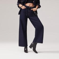 Levi's 李维斯女士宽松直筒美式复古clean fit休闲蓝色牛仔长裤