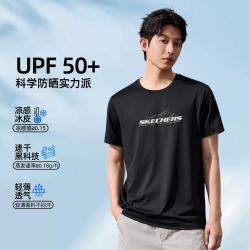 斯凯奇 男式T恤短袖圆领T恤男式舒适清爽休闲圆领短T恤