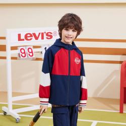 Levi's 童装男童风衣春秋季儿童拼色连帽风衣休闲洋气儿童外套