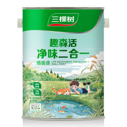 三棵树 净味二合一乳胶漆 5L 白色 内墙涂料
