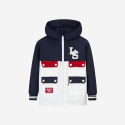 Levi's 线下同款李维斯童装男童休闲风衣连帽外套儿童风衣洋气开衫上衣