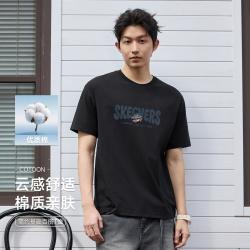 斯凯奇 男式夏季透气日常百搭时尚运动T恤简约打底