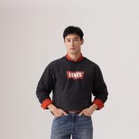 Levi's 商场同款Levi's李维斯男士美式复古LOGO印花宽松圆领卫衣0018N