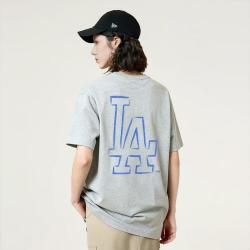 NEW ERA MLB洛杉矶道奇队 背面印花圆领短袖T恤 男女同款