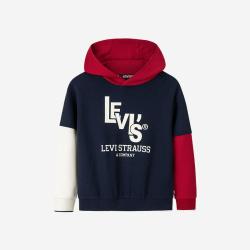 Levi's 专柜同款|男童连帽套头卫衣李维斯童装儿童简约拼接袖休闲卫衣