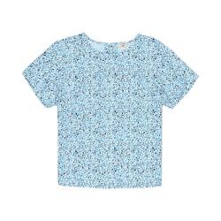 Levi's 女士蓝色碎花套头短袖衬衫