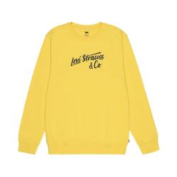 Levi's 黄色男士薄款圆领休闲卫衣