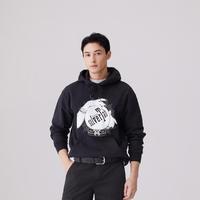 Levi's 银标系列男士宽松加绒连帽卫衣
