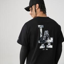NEW ERA 夏季MLB美式短袖T恤男女同款LA背面印花t恤上衣潮