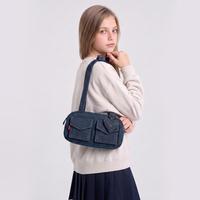 Levi's 儿童单肩包牛仔面料经典百搭中性男女童包包手提包