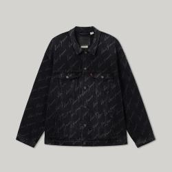 Levi's 李维斯春夏男士涂鸦满印牛仔外套