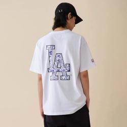 NEW ERA MLB青花瓷系列圆领宽松印花T恤男女同款