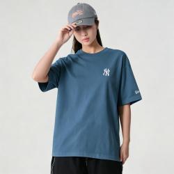 NEW ERA 夏季MLB短袖T恤NY刺绣圆领上衣男女休闲百搭纯棉t潮