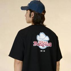 NEW ERA MLB简约休闲背面LOGO印花短袖T恤男女款宽松t恤潮
