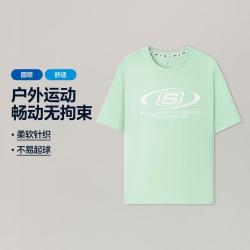 斯凯奇 26秋短袖衫男女同款运动T恤干爽透气衣