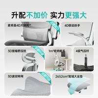 黑白调 P2 Pro+二代 4D腰托 霜白带脚托 电脑椅