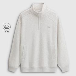 Gap 女装春款压印logo宽松抓绒半拉链立领卫衣上衣829620