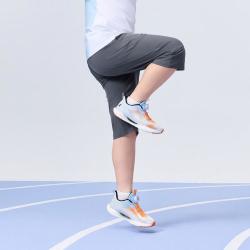 特步 亲肤舒适透气男童女童2026新品夏季百搭梭织七分裤